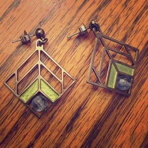 Vintage Square Geometric Dangle Cute Earrings